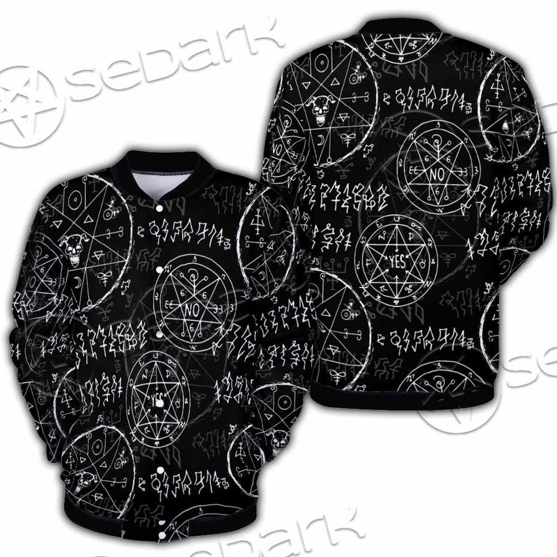 Satan Pattern Alchemy SED-0932 Button Jacket
