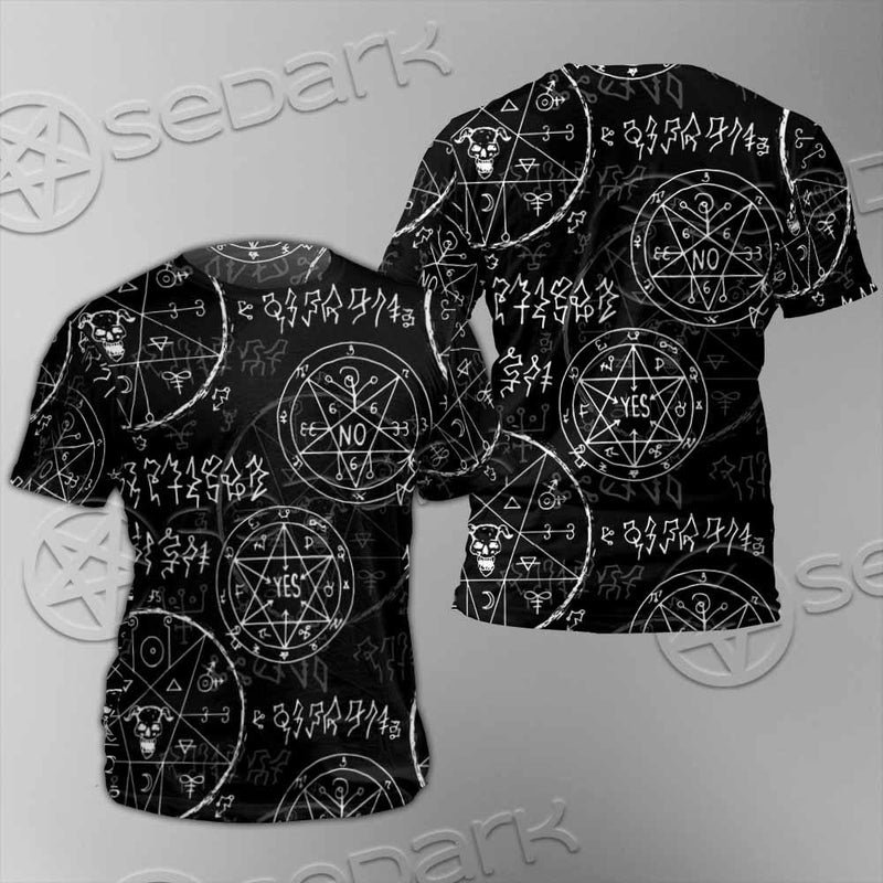 Satan Pattern Alchemy SED-0932 Unisex T-shirt