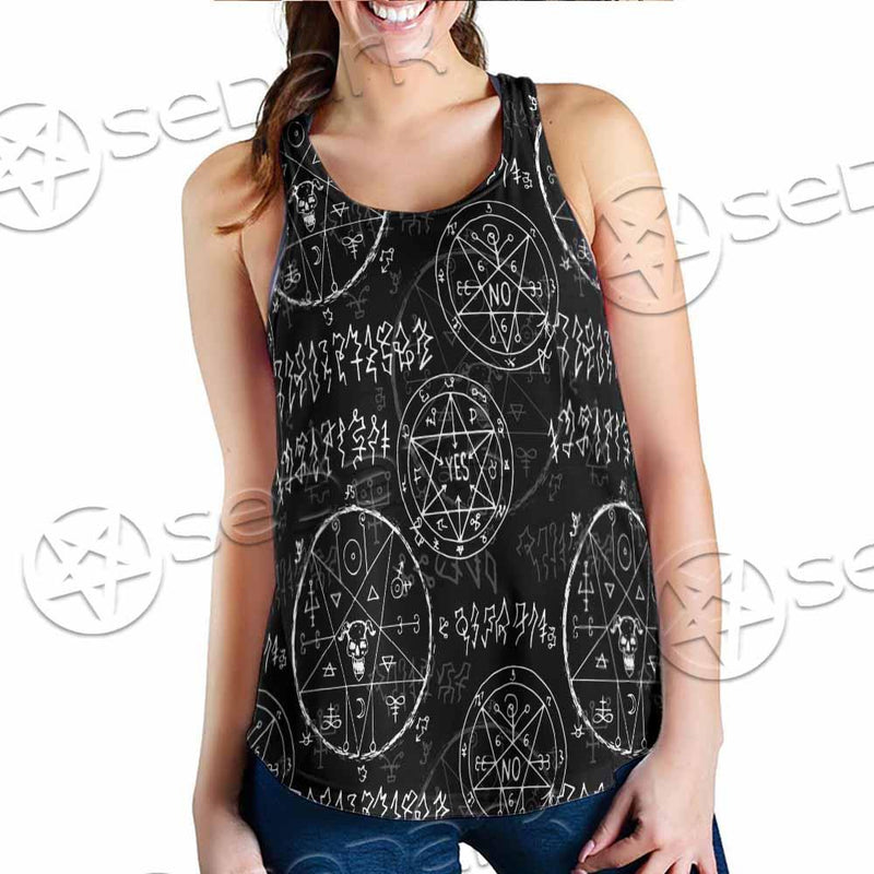 Satan Pattern Alchemy SED-0932 Women Tank Top