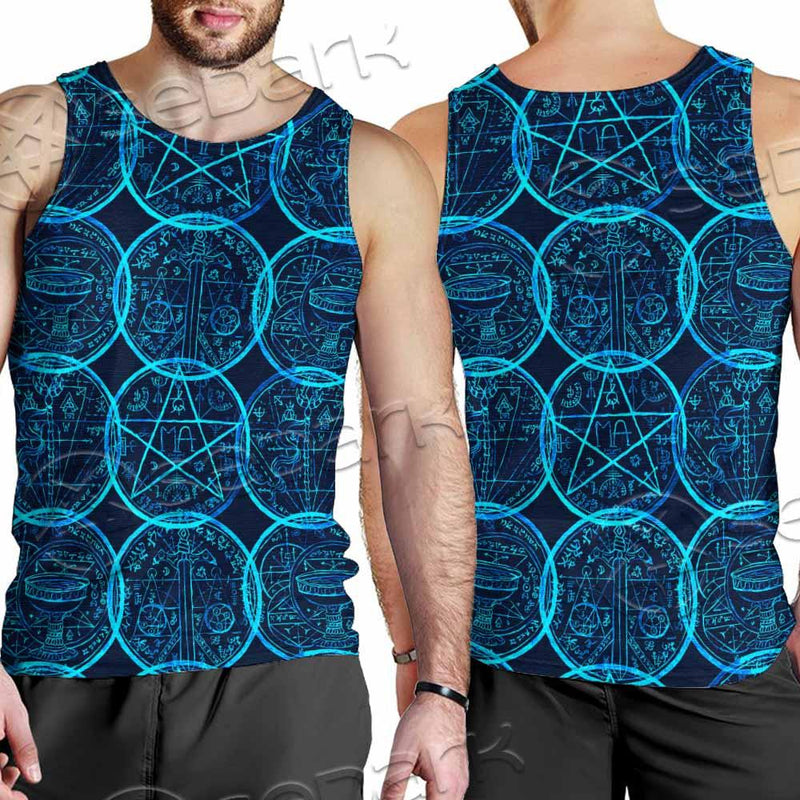 Magic Seal Fantasy Symbols SED-0935 Men Tank-tops