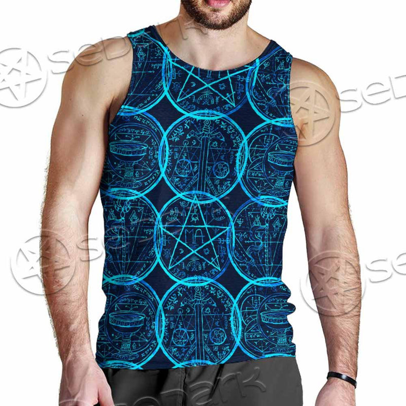 Magic Seal Fantasy Symbols SED-0935 Men Tank-tops