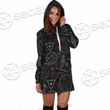 Pattern Mystic Symbols Human Hand SED-0936 Hoodie Dress