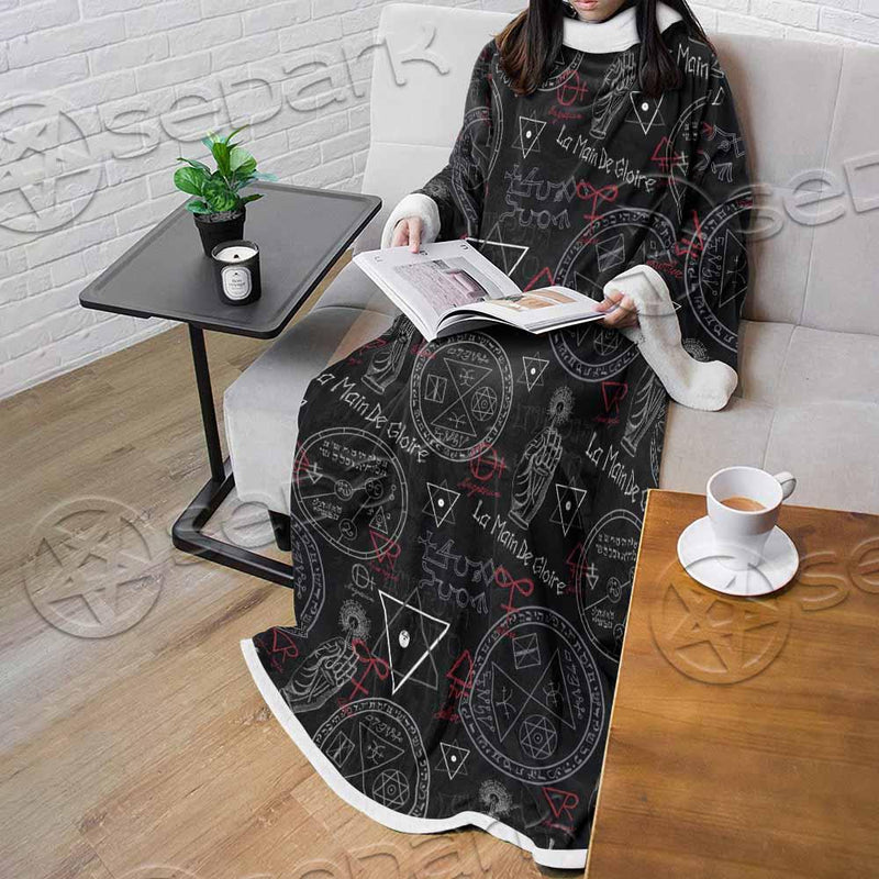 Pattern Mystic Symbols Human Hand SED-0936 Sleeved Blanket