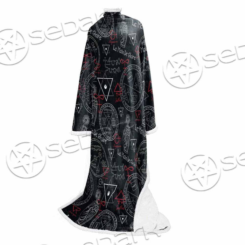 Pattern Mystic Symbols Human Hand SED-0936 Sleeved Blanket