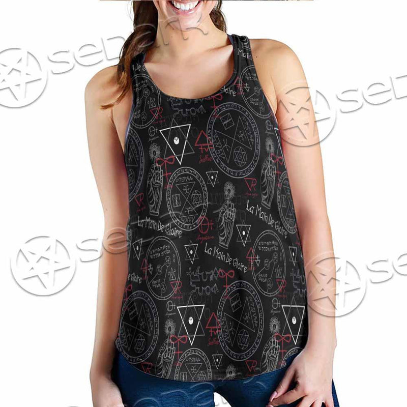 Pattern Mystic Symbols Human Hand SED-0936 Women Tank Top