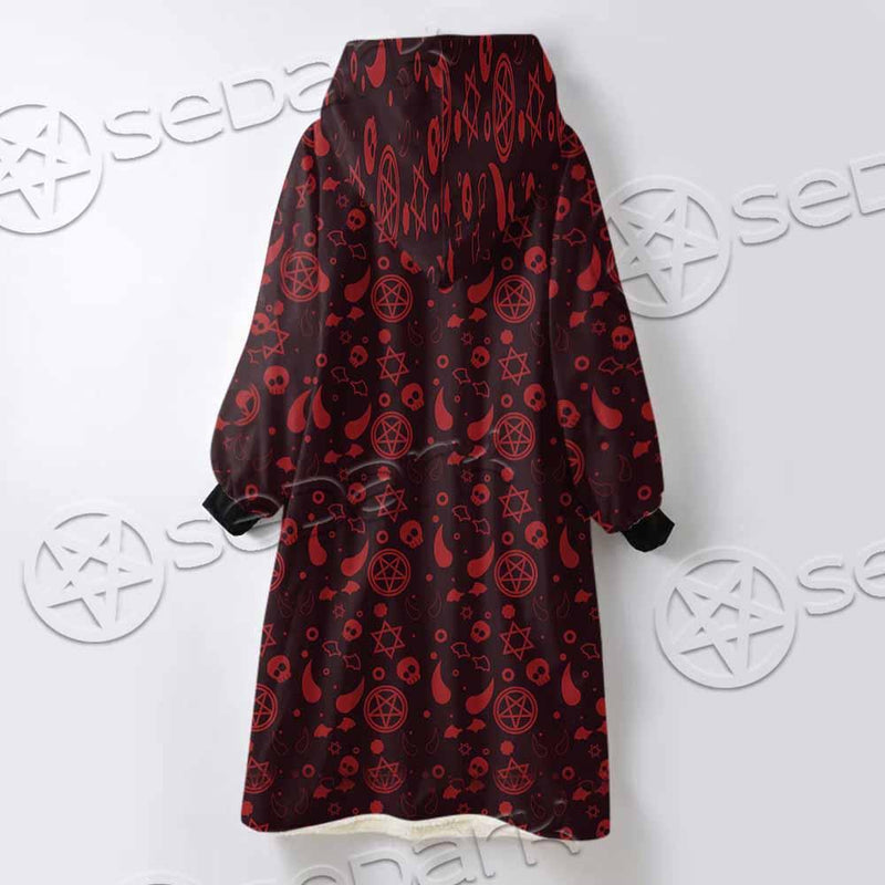 Pattern Red Demon SED-0937 Oversized Sherpa Blanket Hoodie