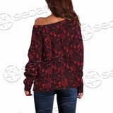 Pattern Red Demon SED-0937 Off Shoulder Sweaters