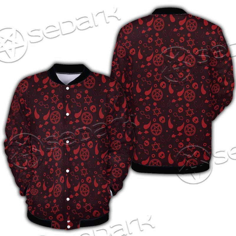 Pattern Red Demon SED-0937 Button Jacket