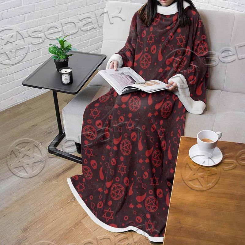 Pattern Red Demon SED-0937 Sleeved Blanket