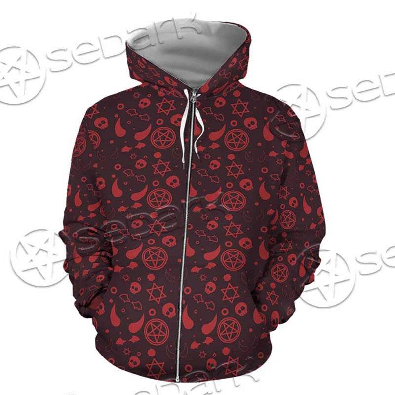 Pattern Red Demon SED-0937 Hoodie & Zip Hoodie