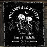 Gothic Skeleton Custom Name... SED-0941 Quilt