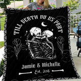 Gothic Skeleton Custom Name... SED-0941 Quilt