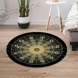 Magic Circle With Zodiacs SED-0942 Round Carpet