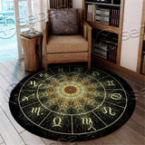 Magic Circle With Zodiacs SED-0942 Round Carpet