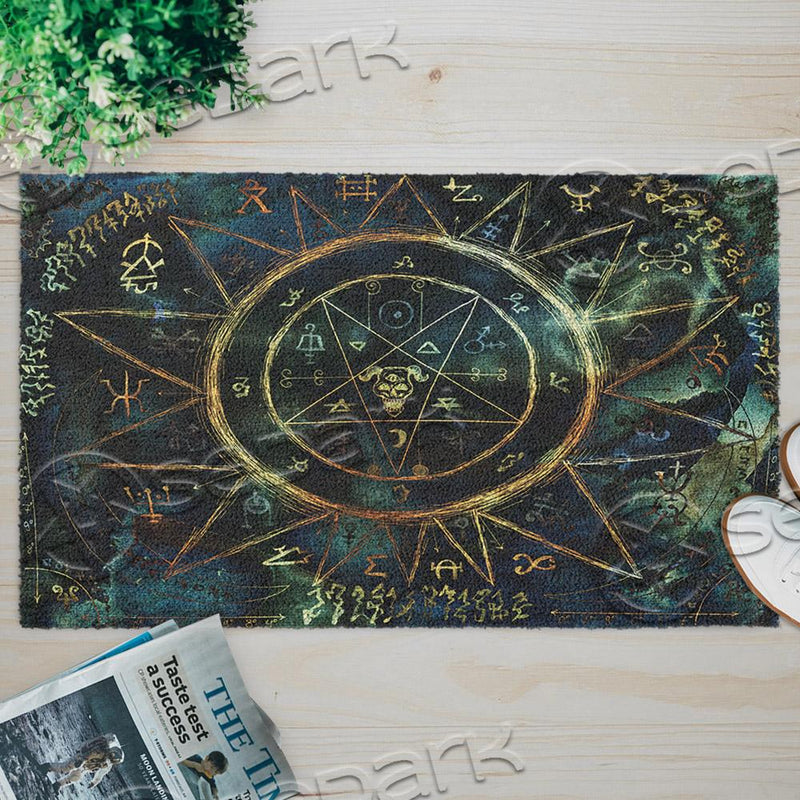 Satanic Pentagram Goat Head SED-0945 Door Mat