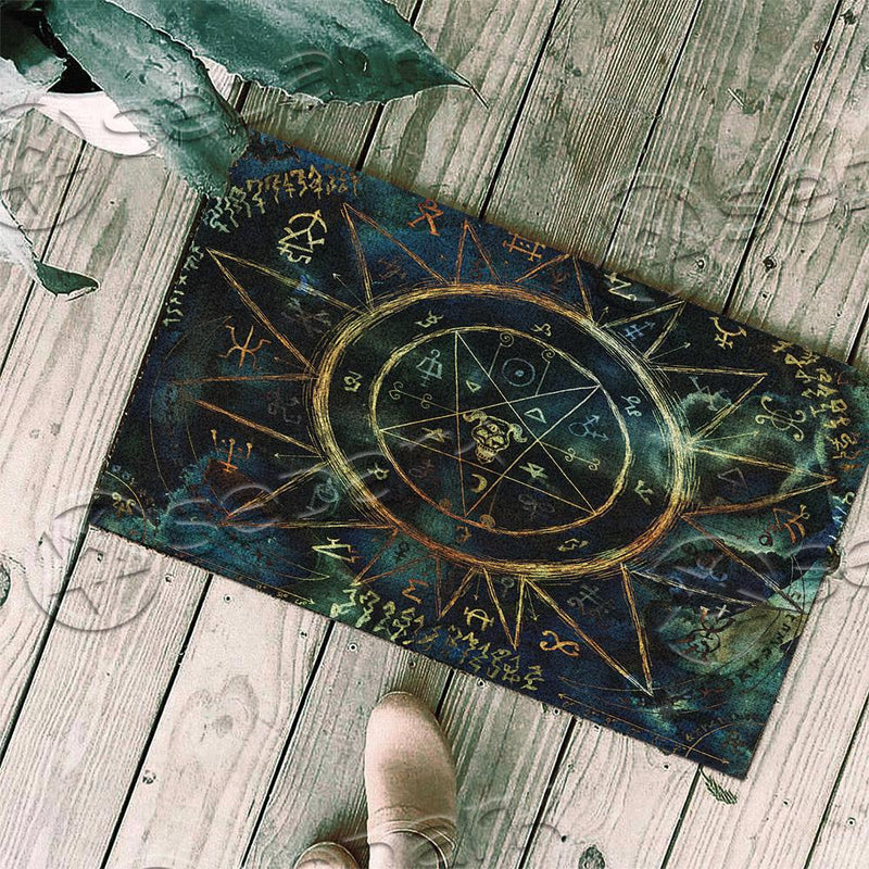 Satanic Pentagram Goat Head SED-0945 Door Mat