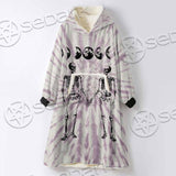 Moon Phase Skeleton SED-0949 Oversized Sherpa Blanket Hoodie