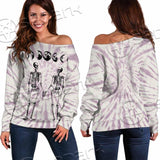 Moon Phase Skeleton SED-0949 Off Shoulder Sweaters