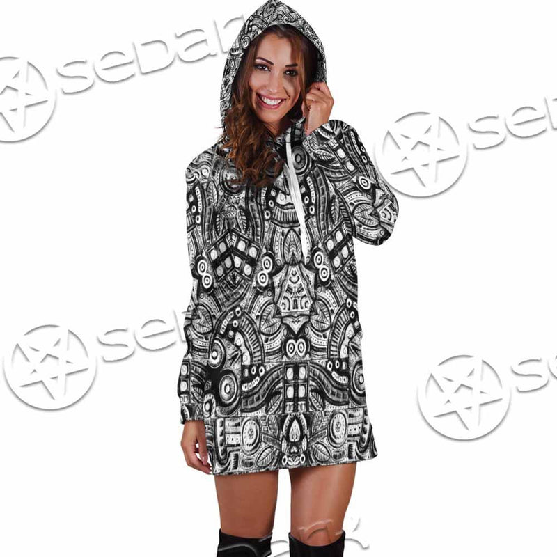 Illusion Pattern SED-0952 Hoodie Dress