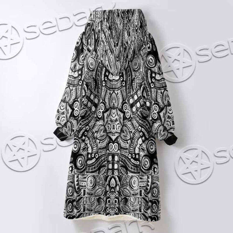 Illusion Pattern SED-0952 Oversized Sherpa Blanket Hoodie