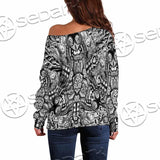 Illusion Pattern SED-0952 Off Shoulder Sweaters