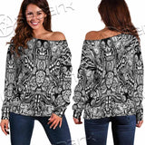 Illusion Pattern SED-0952 Off Shoulder Sweaters