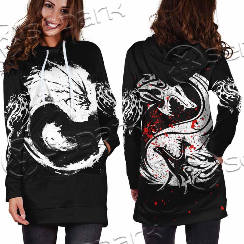 Dragon Yin Yang SED-0953 Hoodie Dress