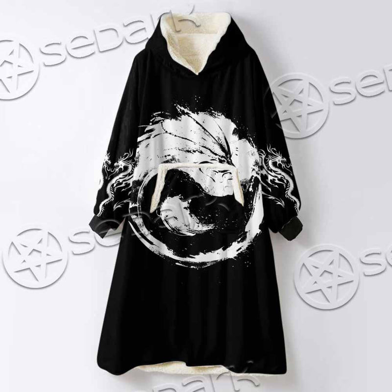 Dragon Yin Yang SED-0953 Oversized Sherpa Blanket Hoodie