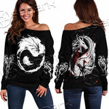 Dragon Yin Yang SED-0953 Off Shoulder Sweaters