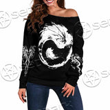Dragon Yin Yang SED-0953 Off Shoulder Sweaters