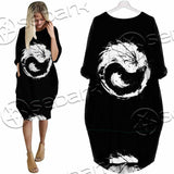 Dragon Yin Yang SED-0953 Batwing Pocket Dress