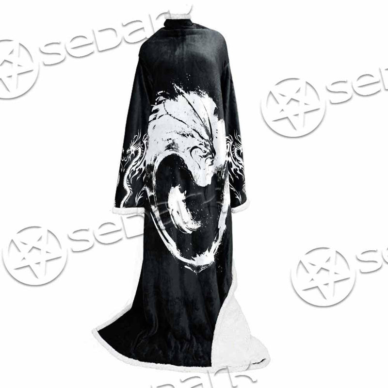 Dragon Yin Yang SED-0953 Sleeved Blanket