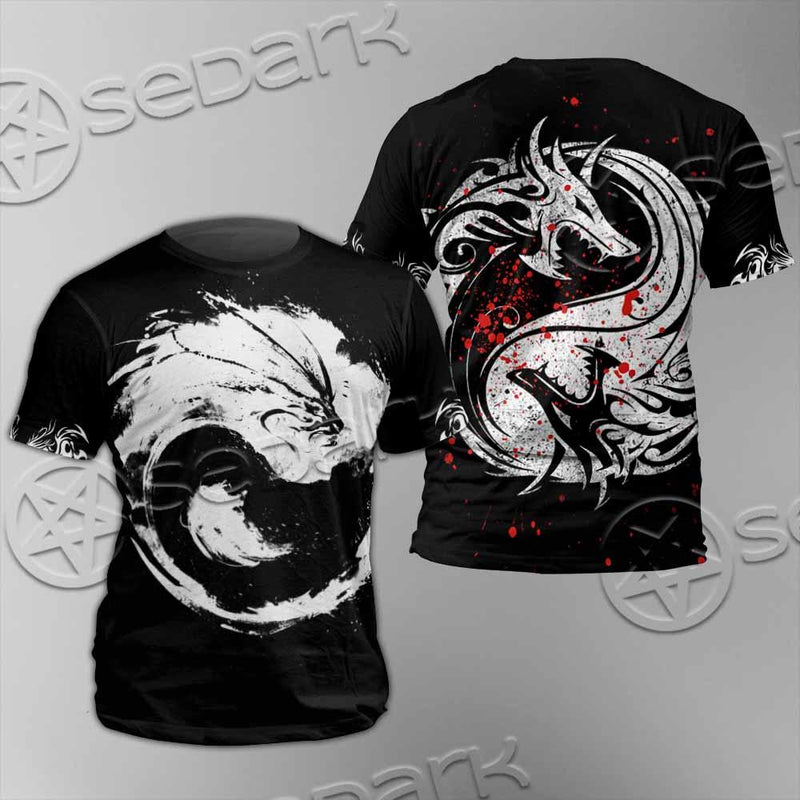 Dragon Yin Yang SED-0953 Unisex T-shirt
