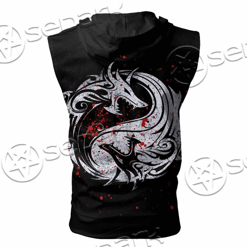 Dragon Yin Yang SED-0953 Zip Sleeveless Hoodie