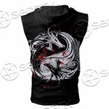 Dragon Yin Yang SED-0953 Zip Sleeveless Hoodie