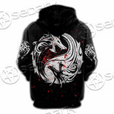 Dragon Yin Yang SED-0953 Hoodie & Zip Hoodie Raglan