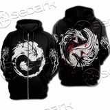 Dragon Yin Yang SED-0953 Hoodie & Zip Hoodie Raglan