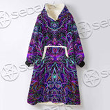 Psychedelic Hypnotic Shamanic Acidic Eye SED-0970 Oversized Sherpa Blanket Hoodie
