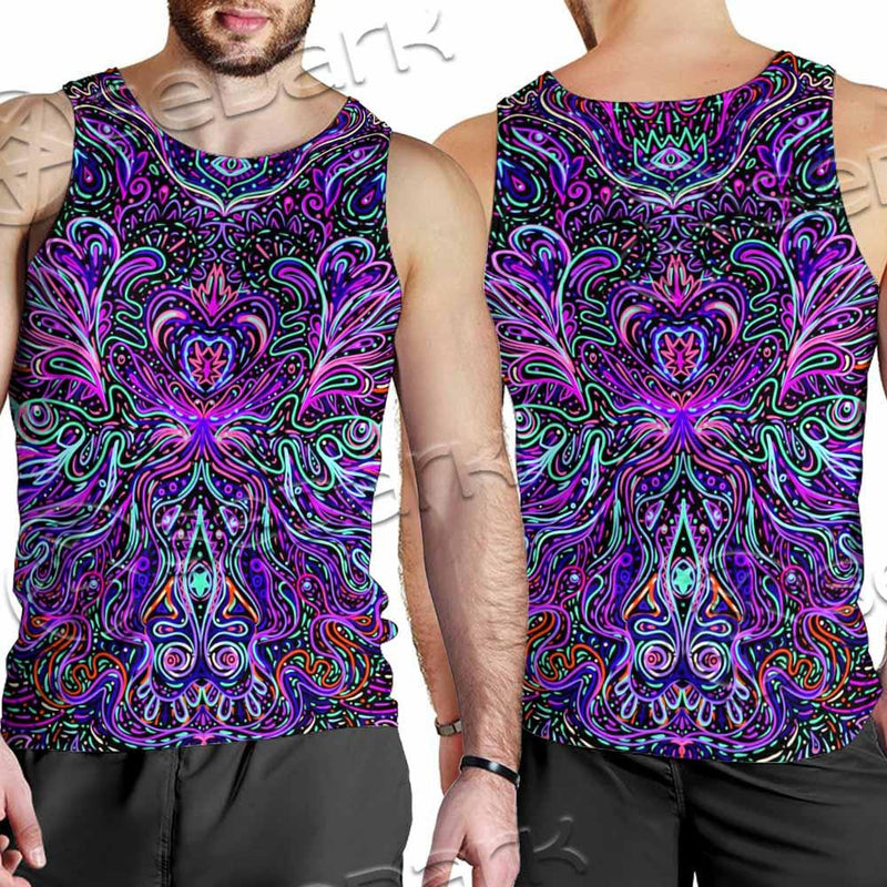 Psychedelic Hypnotic Shamanic Acidic Eye SED-0970 Men Tank-tops