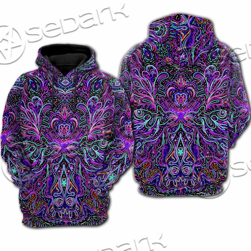 Psychedelic Hypnotic Shamanic Acidic Eye SED-0970 Hoodie & Zip Hoodie Raglan