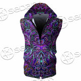 Psychedelic Hypnotic Shamanic Acidic Eye SED-0970 Zip Sleeveless Hoodie