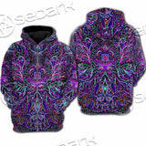 Psychedelic Hypnotic Shamanic Acidic Eye SED-0970 Hoodie & Zip Hoodie Raglan