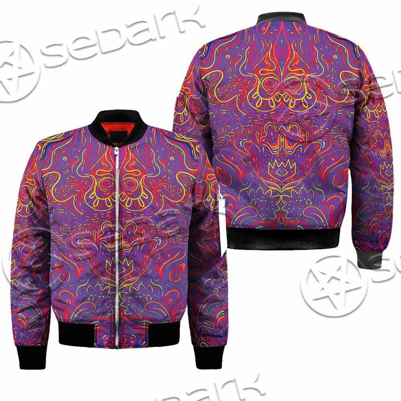 Purple Psychedelic Hypnotic Shamanic Acidic Eye SED-0971 Jacket