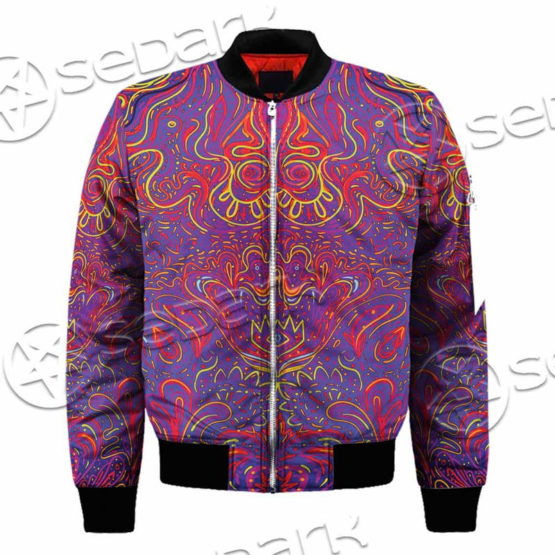 Purple Psychedelic Hypnotic Shamanic Acidic Eye SED-0971 Jacket