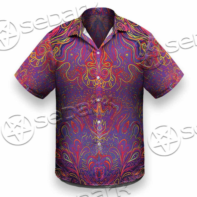 Purple Psychedelic Hypnotic Shamanic Acidic Eye SED-0971 Shirt Allover