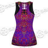 Purple Psychedelic Hypnotic Shamanic Acidic Eye SED-0971 Women Tank Top