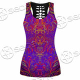 Purple Psychedelic Hypnotic Shamanic Acidic Eye SED-0971 Women Tank Top