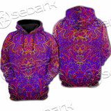 Purple Psychedelic Hypnotic Shamanic Acidic Eye SED-0971 Hoodie & Zip Hoodie Raglan