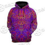 Purple Psychedelic Hypnotic Shamanic Acidic Eye SED-0971 Hoodie & Zip Hoodie Raglan