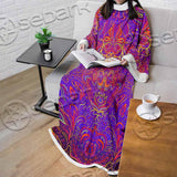 Purple Psychedelic Hypnotic Shamanic Acidic Eye SED-0971 Sleeved Blanket